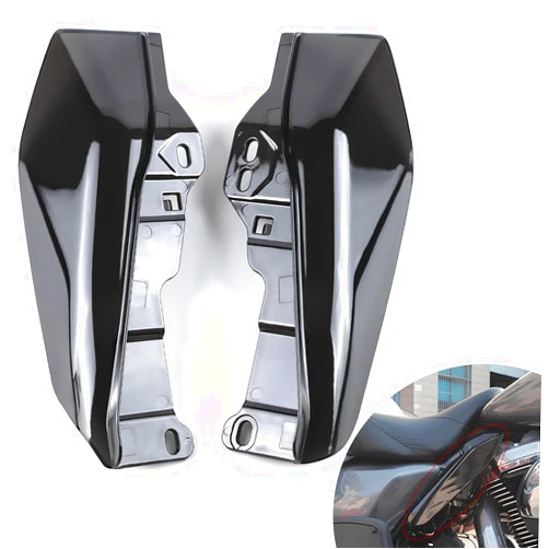 LUXEMOTO Mid Frame Air Deflector Heat Shields, Smoked Mid-Frame Air Deflector for Harley Touring Road Street Glide King Tri Electra Glide 2009-2024 Accessories(Also fit for Models Equipped with Coolflow Fan)