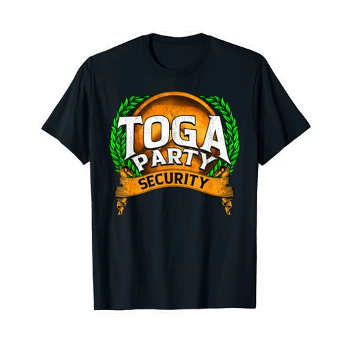 Awesome Toga Party Security Greek Gifts Cute & Funny Toga Party Security Guard Greek Wreath T-Shirt