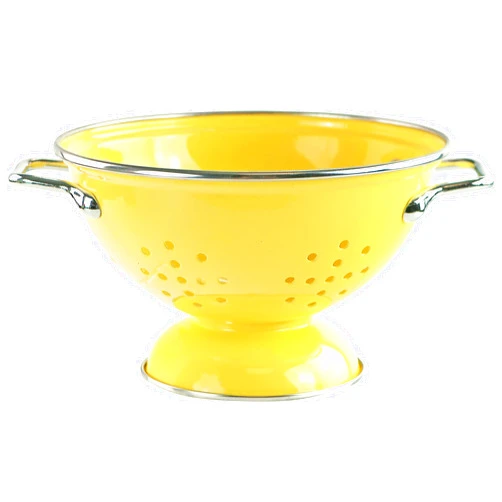 Reston Lloyd Calypso Basics by Reston Lloyd Powder Coated Enameled Colander, 1 Quart, Lemon