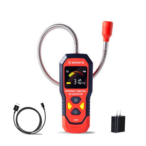 SENSYX Rechargeable HVAC Refrigerant Leak Detector, Halogen Freon Sniffer, Air Conditioning Detection, Automotive Gas Finder (SFD201 Refrigerant&Combustible Gas Detector)