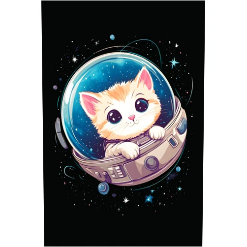 Katzen Geschenke Notizbuch: Katzen Astronaut Notizbuch | 6x9 Zoll DIN A5 | 100 Seiten liniert | Katze Notizheft | Katzenhalter Tagebuch | Katzen Geschenk | Raumfahrt Schreibheft (German Edition)