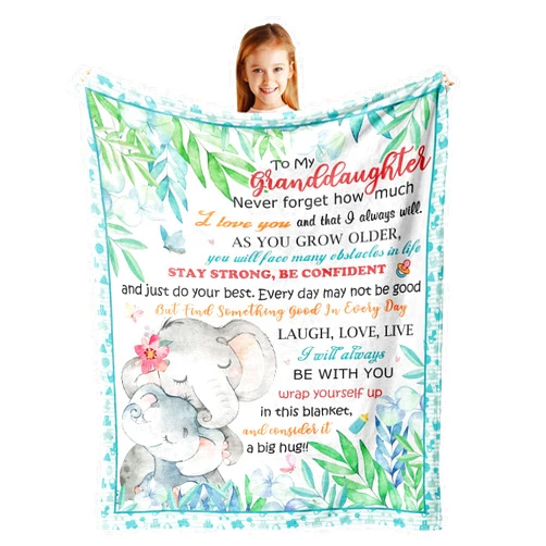 Xutapy Granddaughter Gifts from Grandma/Grandpa, Birthday/Graduation/Baptism Gifts for Granddaughter Blanket 40’’x50’’