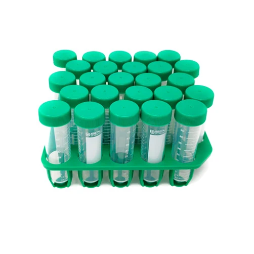 SPL Life Sciences SPL 50ml Conical Centrifuge Tube PP/HDPE with PP Racks, Sterile, DNase/RNase - Free, (1 Rack (25 Tubes))