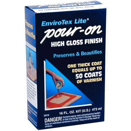 Environmental Technology EnviroTex Gloss Clear Pour-On High Gloss Finish 16 oz.