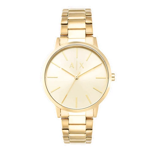 A｜X ARMANI EXCHANGE Men's Stainless Steel Watch, Color: Gold/Gold (Model: AX2707)