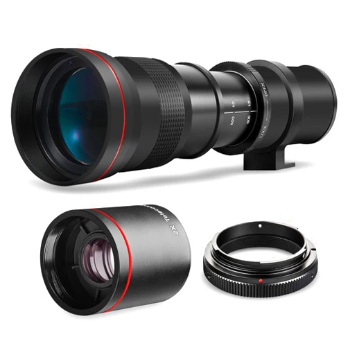 BM Premium High-Power 420-1600mm f/8.3 HD Manual Telephoto Zoom Lens for Sony Alpha A33, A35, A37, A55, A58, A57, A65, A77, A99, A100, A290, A330, A380, A390, A550, A560, A580, A700, A900 Digital SLR Cameras