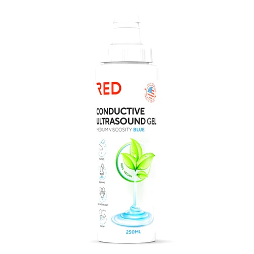 RED Medical Supplies Ultrasound Gel for Medical Imaging, TENS Units & Baby Dopplers, 8.45 fl oz - Non-Greasy, Unscented, Hypoallergenic - Medical Grade Therapy - 1 Bottle, 8.45 fl oz / 250mL
