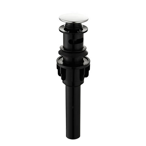 Gangang Bathroom Sink Drain with Overflow Vessel Sink Lavatory Vanity Pop Up Drain Stopper Chrome Cap, ABS Plastic Rustproof