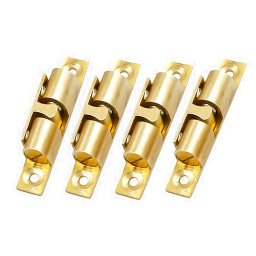 Teensery 4 Pcs Double Ball Tension Roller Catch Brass Cabinet Door Latch Furniture Hardware for Cupboard Cabinet Closet Door, 47 MM Long