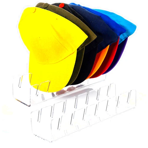 DASHTHER 2 Pack Hat Stand for Baseball Caps Display and Organizer,No Install Acrylic Hat Organizer for 14 Baseball Caps.Suitable for Bedroom, Closet, Dresser