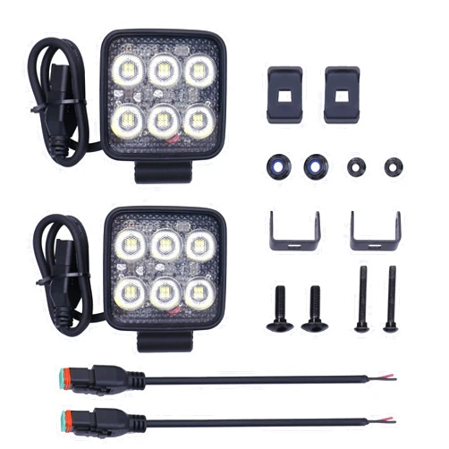 Primelux 3.3 Inch LED Work Lights, 2PCS 72W 9400LM Tractor Lights, 12/24V 5700K White Flood Light, IP67 Waterproof with Shock Pad, Suitable for Trucks Tractors UTV and Heavy-Duty Equipment