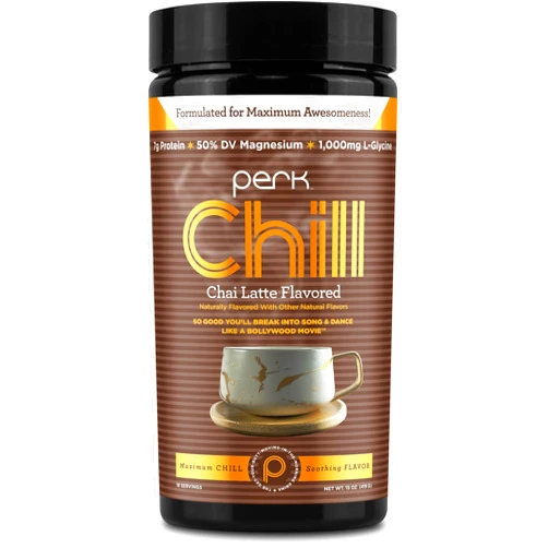 Perk Chill Chai Latte Flavored Drink Mix (18 Servings) - Soy Free & Peanut Free