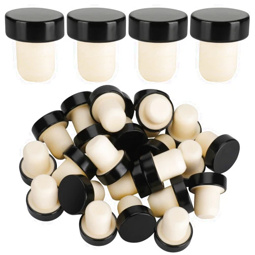 JYCSTE 24 Pieces Wine Bottle Corks T-Shape Stopper Cork,Wine Cork Stoppers Wooden Stoppers,Reusable Wine Corks Sealing Plug Bottle Stopper for Beer Bottles Craft Homemade Wine
