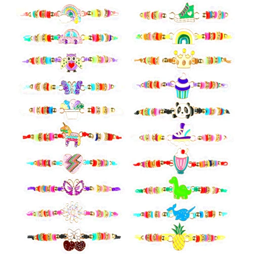 TAOMOCO 20 Pcs Colorful Unicorn Bracelet Girls Rainbow Unicorn Heart Beaded Bracelet Stretchy Costume Jewelry Set Party Favors Gifts Friendship Bracelets for Kids Little Girls