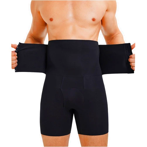 TAILONG Men's Shapewear Tummy Control Shorts High Waist Underwear Slimming Body Shaper Compression Boxer Brief