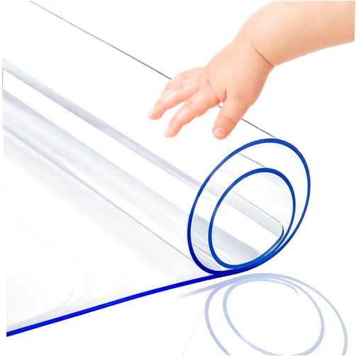 PoPoTo 16x48 Inch Plastic Table Cover Protector, Clear PVC Vinyl Dining Room Desk Pad Chair Mat, Wooden Furniture Glass End Bed Sofa Side Bar Bistro Coffee Table Cloth Top Protection Waterproof