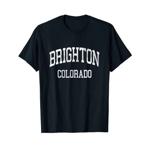 Brighton Colorado T-Shirts & Sweatshirts Brighton Colorado CO Vintage Athletic Sports Design T-Shirt