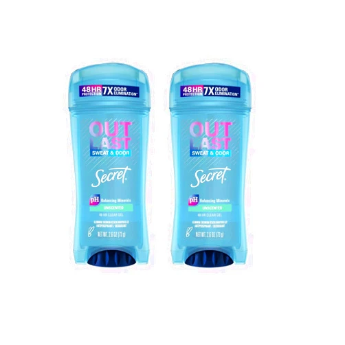 Secret Outlast Outlast XTEND Clear Gel Antiperspirant & Deodorant, Unscented, 2.6 Oz (2 Pack)