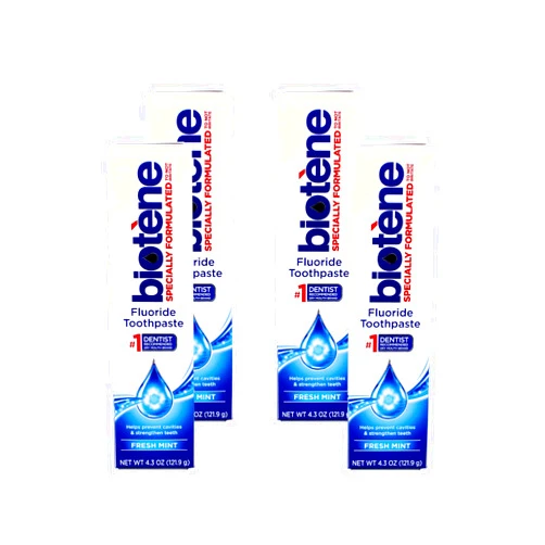 SENSODYNE PRONAMEL Biotene Dry Mouth Toothpaste, Fresh Mint Original, 4.5-Ounce Box (Pack of 4)