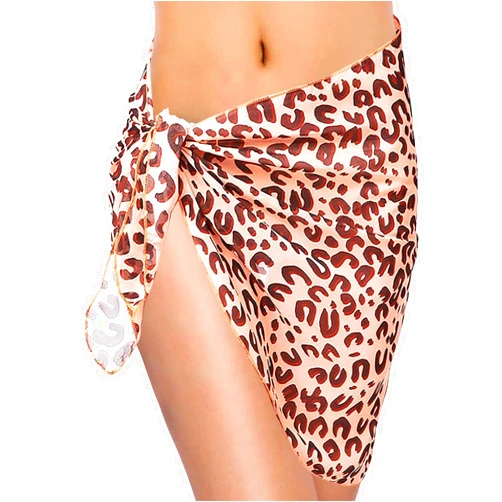 Thapower Women Short Sarong Beach Wrap Bikini Cover Ups Chiffon Sheer for Swimwear