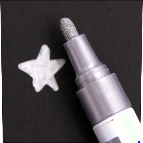 Bulyroki 3 Pack Tire Paint Pen Marker Lettering Permanent Waterproof Ink for Car Vehicle Motorcycle Tyre (Silver)