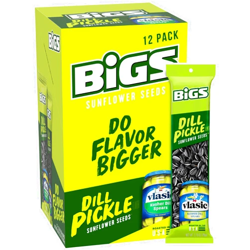 BIGS Sunflower Seeds Slammer, Vlasic Dill Pickle Flavor, 2.75 oz. (Pack of 12)