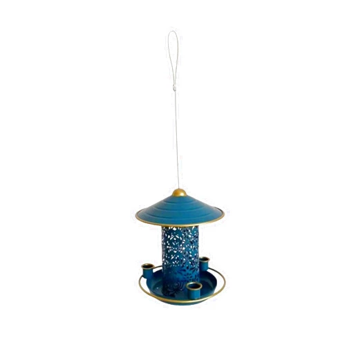 FewNvWa Stylish Bird Feeder for Outdoor Garden Decor, Blue