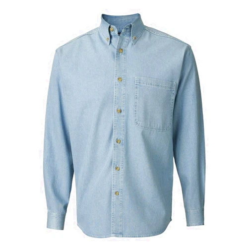 Sierra Pacific Men's Long Sleeve Denim - LIGHT DENIM - L