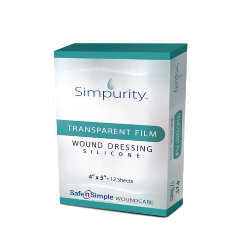 Simpurity Transparent Film Silicone Wound Dressing, 4