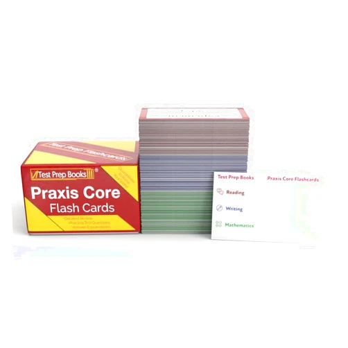 Test Prep Books Praxis Core Study Cards 2024-2025: Test Prep and Practice Test Questions for The Praxis Core Academic Skills for Educators Exam [Full Color Cards]