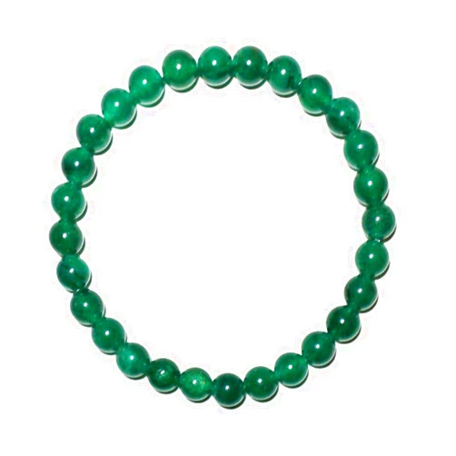 OwizJade 6MM Emerald Bracelet for Unisex | Fits for about 6-6.5'' Wrist | Birthstone of May | Heart Chakra Green Crysta| Spritual Healing Valentines Gift for Friends and Familys on any Festival