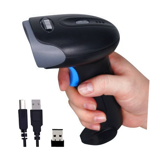 Rabitpos 1D 2D QR Barcode Scanner Wireless, Handheld Cordless Bar Codes Reader with 2000mAh Battery for Mobile Payment, Convenience Store, Supermarket, Warehouse Inventory