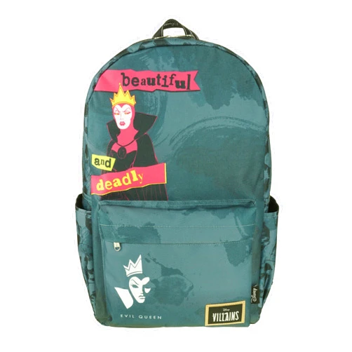 KBNL Classic Disney Villains - Evil Queen Backpack with Laptop Compartment for School, Travel, and Work, Multicolor