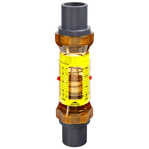 Hedland H619-625-R EZ-View Flowmeter With Sensor, Polyphenylsulfone, For Use With Water, 10.0 to 95.0 lpm Flow Range, 2