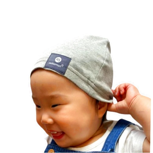 Radia Smart® 5G Blocking, Protective Baby Hat/Beanie Cap Blocking RF EMF WiFi Radiation. Age 6-18 Months. Grey