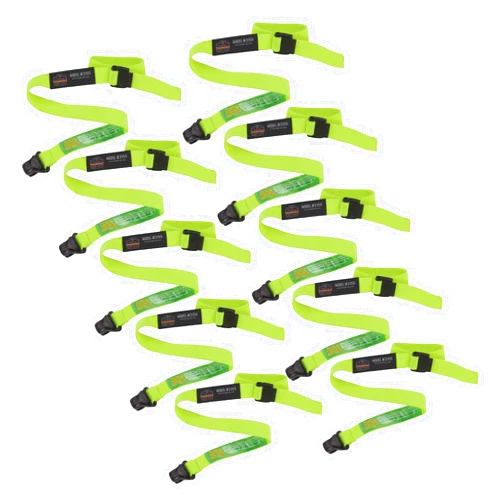 Ergodyne Squids 3155 Lanyard with Clamp End, Easily Attaches to Hard Hat, Tools, or Small Valuables, Weight Capacity 2lbs, 10-Pack