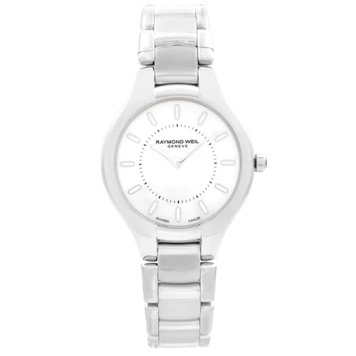Raymond Weil Noemia White Mother of Pearl Dial Ladies Watch 5132-ST-97001