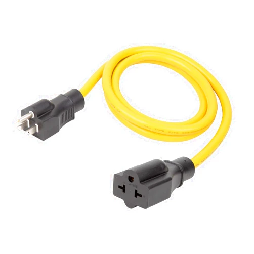 Plugrand [4-in-1] 12AWG 15 Amp Household AC Plug to 20 Amp T Blade Adapter Cable,5-15P to 5-20R,5-15P to 6-15R,5-15P to 6-20R, 4 in 1 AC Adapter Cable, 6FT