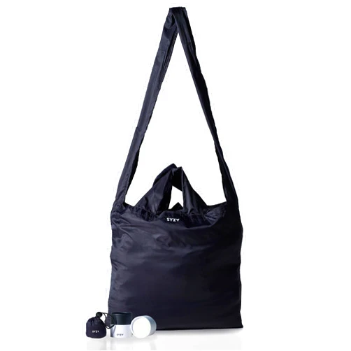 SYZY World's Most Compact Travel Tote Bag Portable Shopping Beach Market Bag - Reusable Collapsible Stuffable