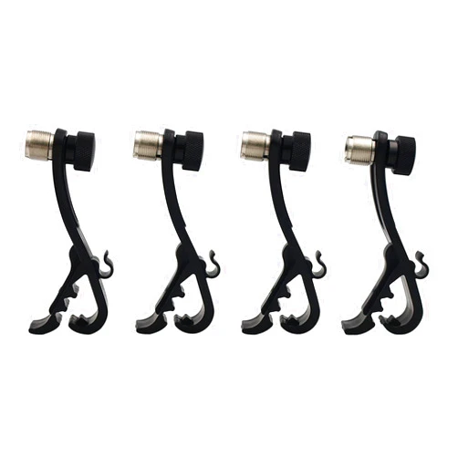 Boseen Shockproof Drum Rim Microphone Clip for Microphone Clamps Holder with Groove Gear(Pack of 4)