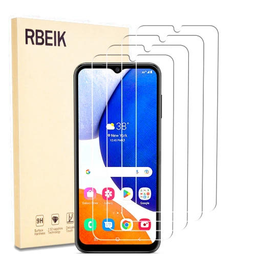 RBEIK 4PACK Samsung Galaxy A14 5G Screen Protector, Premium 9H Hardness Anti-Scratch Bubble Free Tempered Glass Screen Protector for Samsung Galaxy A14 5G