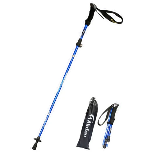 A ALAFEN Aluminum Collapsible Ultralight Travel Trekking Hiking Pole for Men and Women