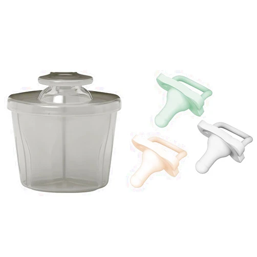 Dr. Brown's Baby Formula Dispenser for Traveling with 3 Formula Compartments & Dr. Brown's 100% Silicone Pacifier 0-6m 3 Pack