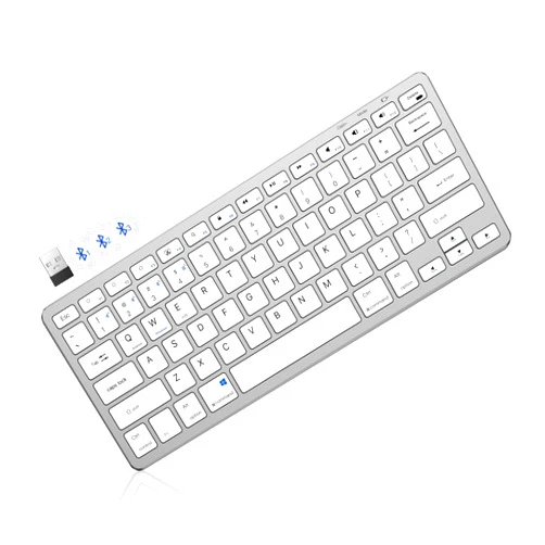 XIWMIX Multi-Device Bluetooth & 2.4G Wireless Keyboard,Switch up to 4 Devices,Dual-Mode Portable Universal Rechargeable Keyboard for iPad/Tablets/iPhone/Laptop/PC and More iOS Android Windows