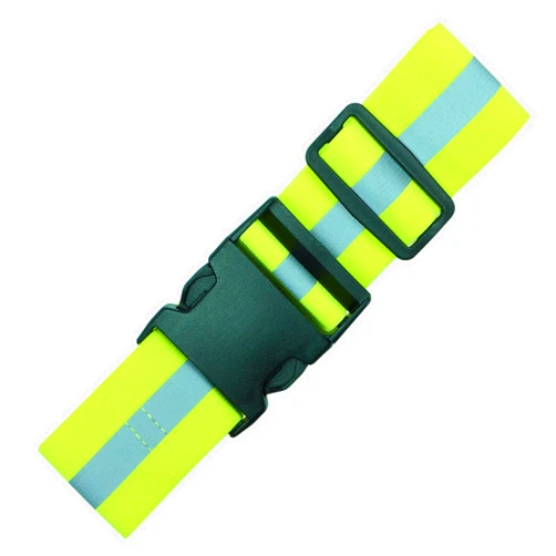 Talmo Endura Max Reflectives Reflective Elastic Belt or Sash, Military Heritage Style Glow Belt, Running Walking Motorcycling, Adjustable (Lime Green Ultralight, Regular)