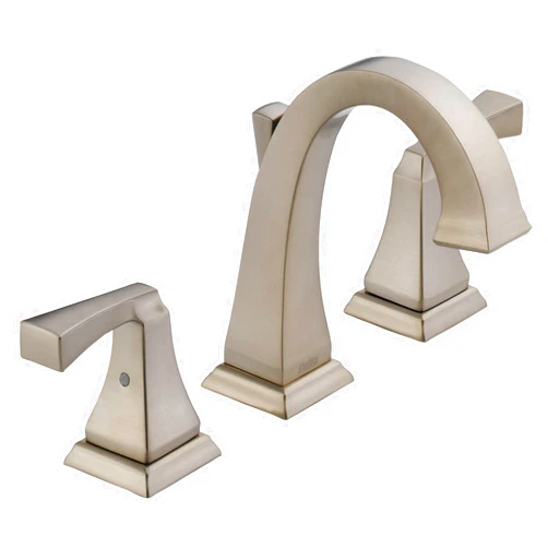 DELTA 3551-SPMPU-DST Dryden Two Handle Bathroom Widespread Faucet, SpotShield Stainless