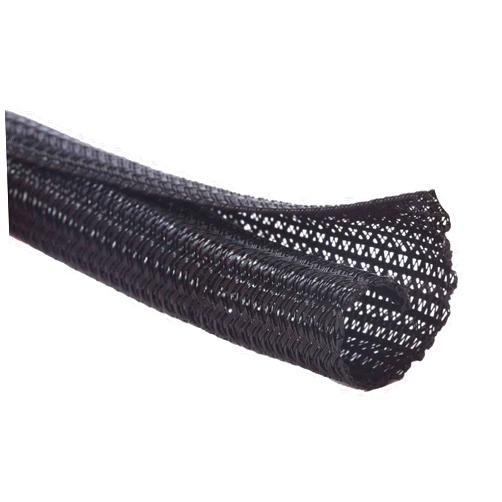 Alex Tech 25ft - 1.25 inch Cord Protector Wire Loom Tubing Cable Sleeve Split Sleeving for USB Cable Power Cord Audio Video Cable – Protect Cat from Chewing Cords - Black