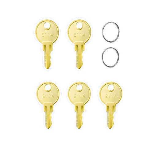 KLIVYA Pack of 5 ASI E114/E-114 Keys（Paper Towel Dispenser Key for Toilet Paper Dispensers,Waste Receptacles Dispensers,Liquid Soap Dispensers&Paper Towel Dispensers Key Replacement.