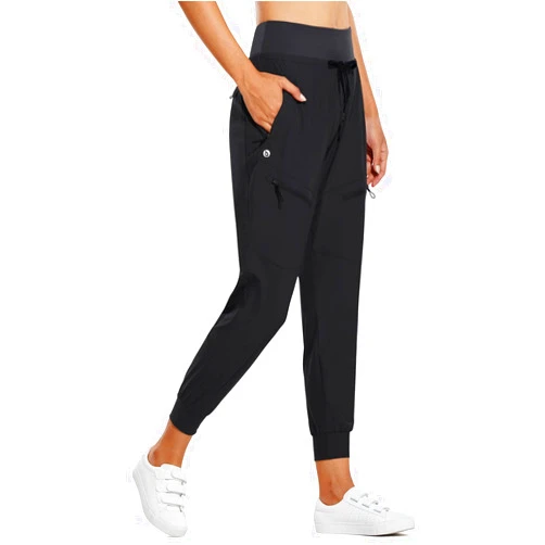 BALEAF Women's Joggers Lightweight Hiking Pants High Waist 5 Zipper Pockets Quick Dry Travel Athletic UPF50+