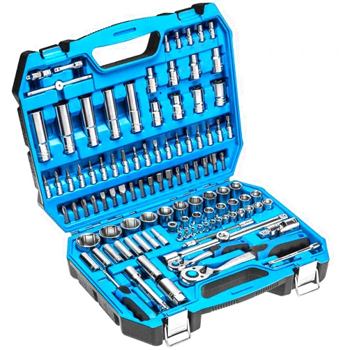Högert Technique HT1R432-112 Piece Tool Set I Socket Wrench, Bits and Accessories I High-Quality Alloy Cr-V Steel I Drop Forged I Ratchet Mechanism with 72 Pawls I